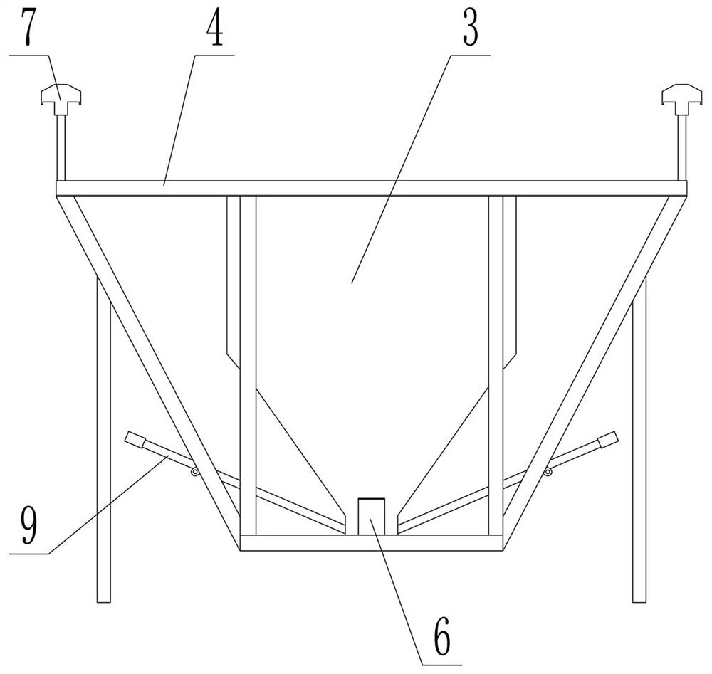 Feeding device for fabricated concrete building construction and construction method