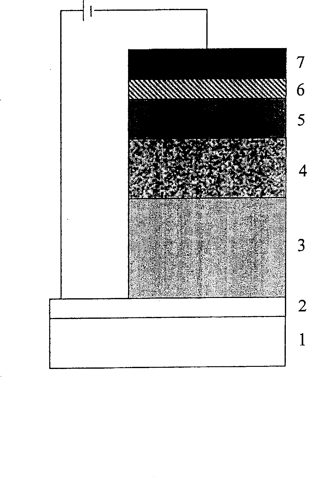 Fall carrier capture structure organic LED and manufacturing method thereof