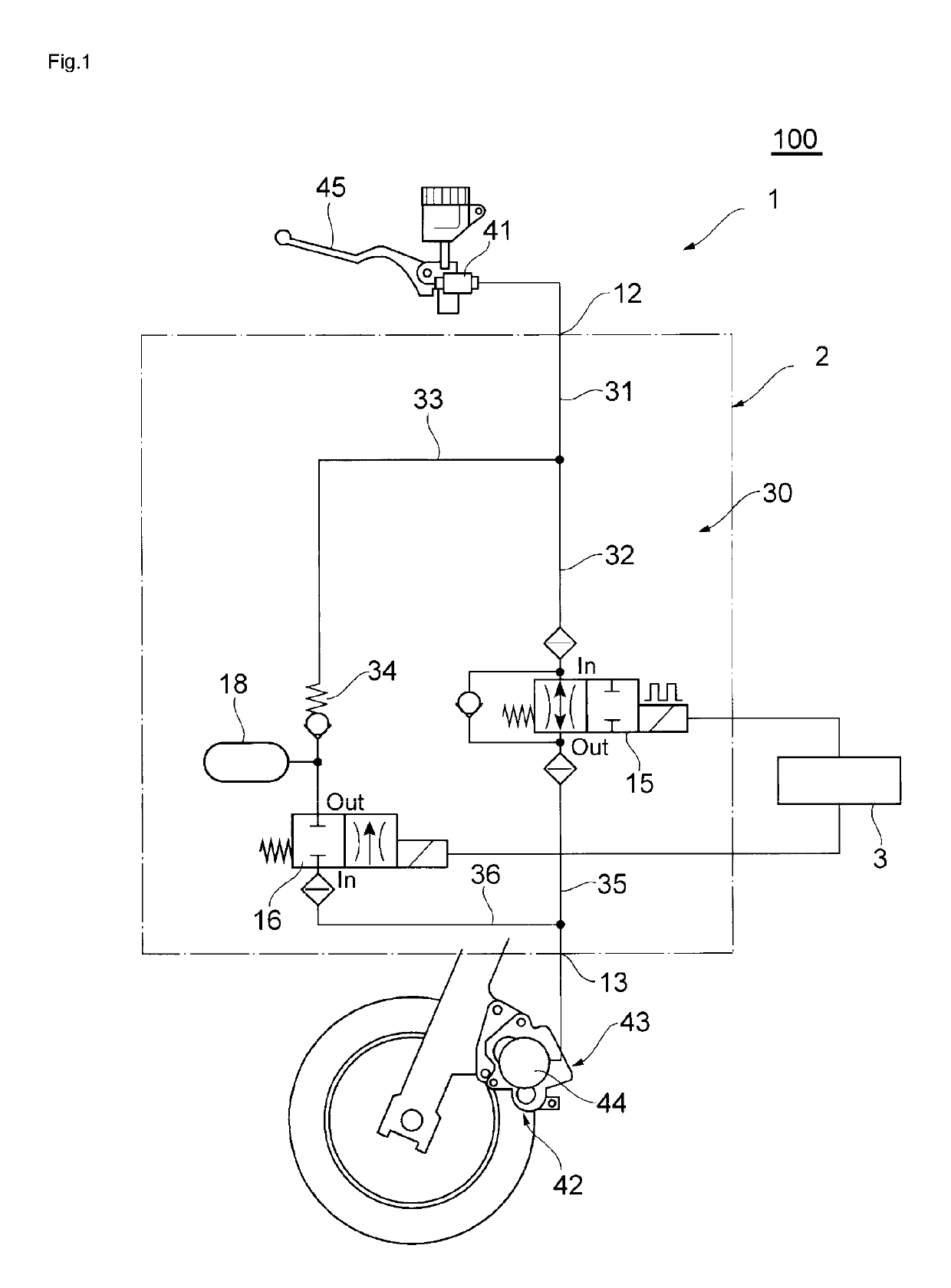 Brake hydraulic pressure control device and anti-lock brake system