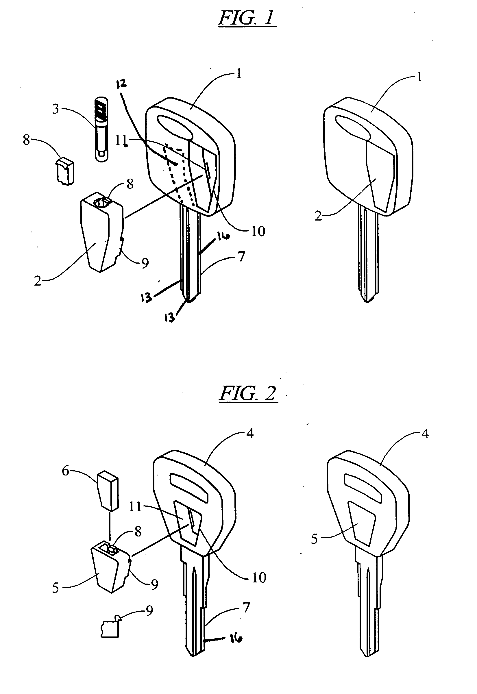 Separable transponder key assembly