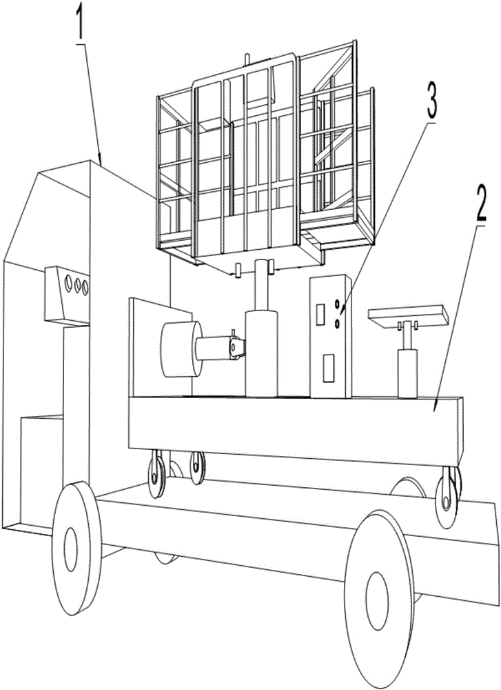 Automatic lifting control device for pruning garden trees and use method thereof