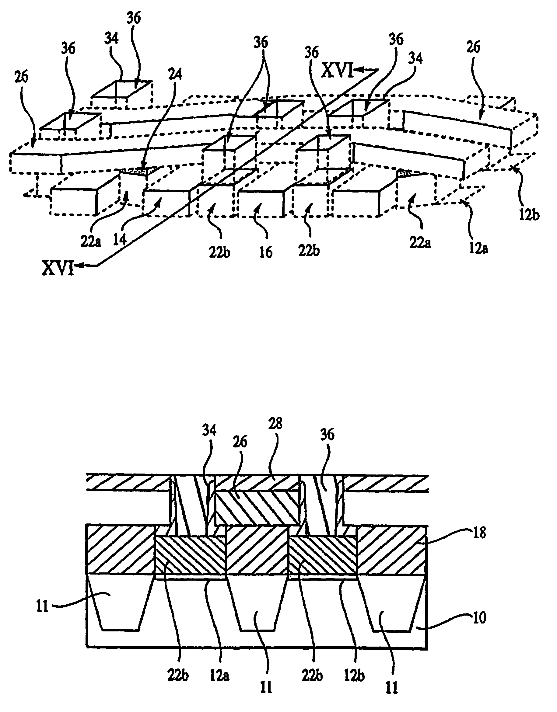 Interconnect line selectively isolated from an underlying contact plug