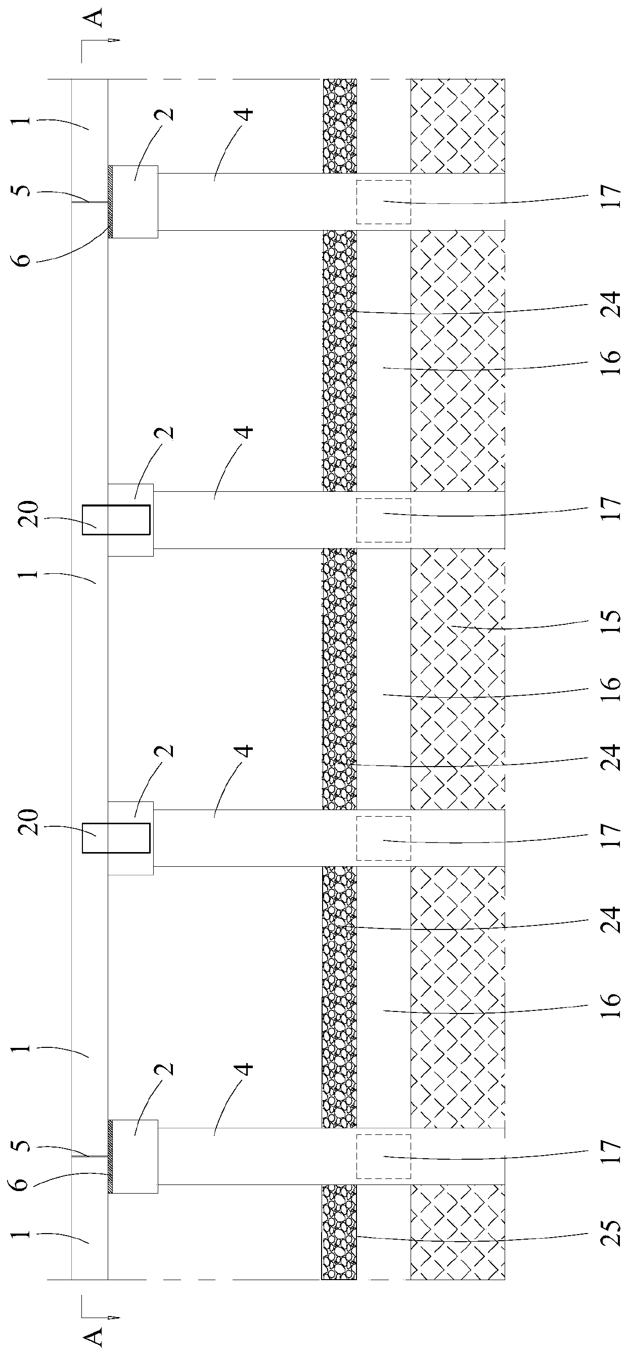 Overhead roadbed structure, roadbed assembly, roadbed system and construction method