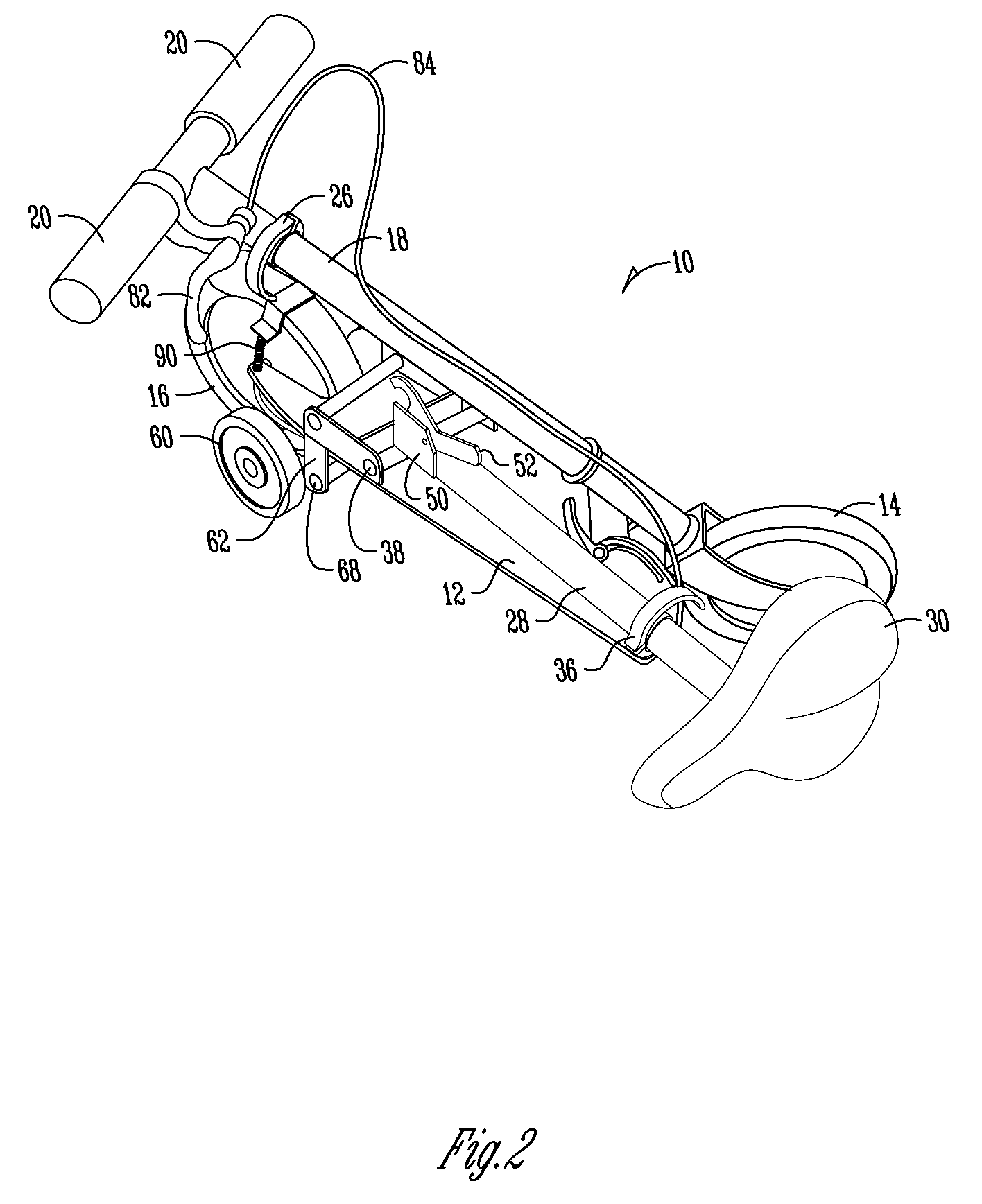 Scooter for seated manual propulsion