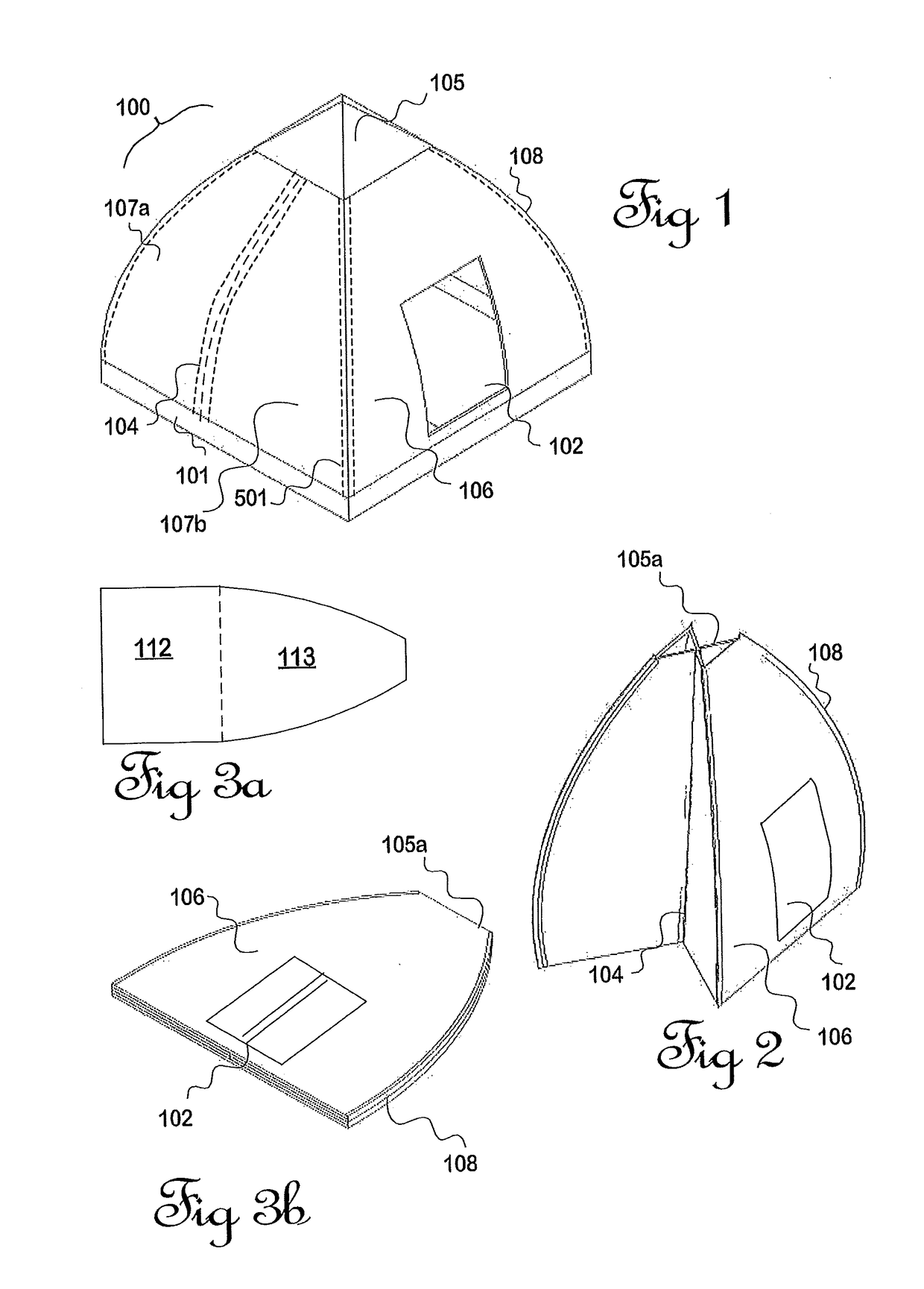 A frameless temporary or emergency shelter