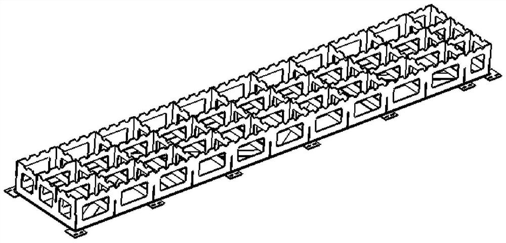 Large foam sandwich part forming device and forming method