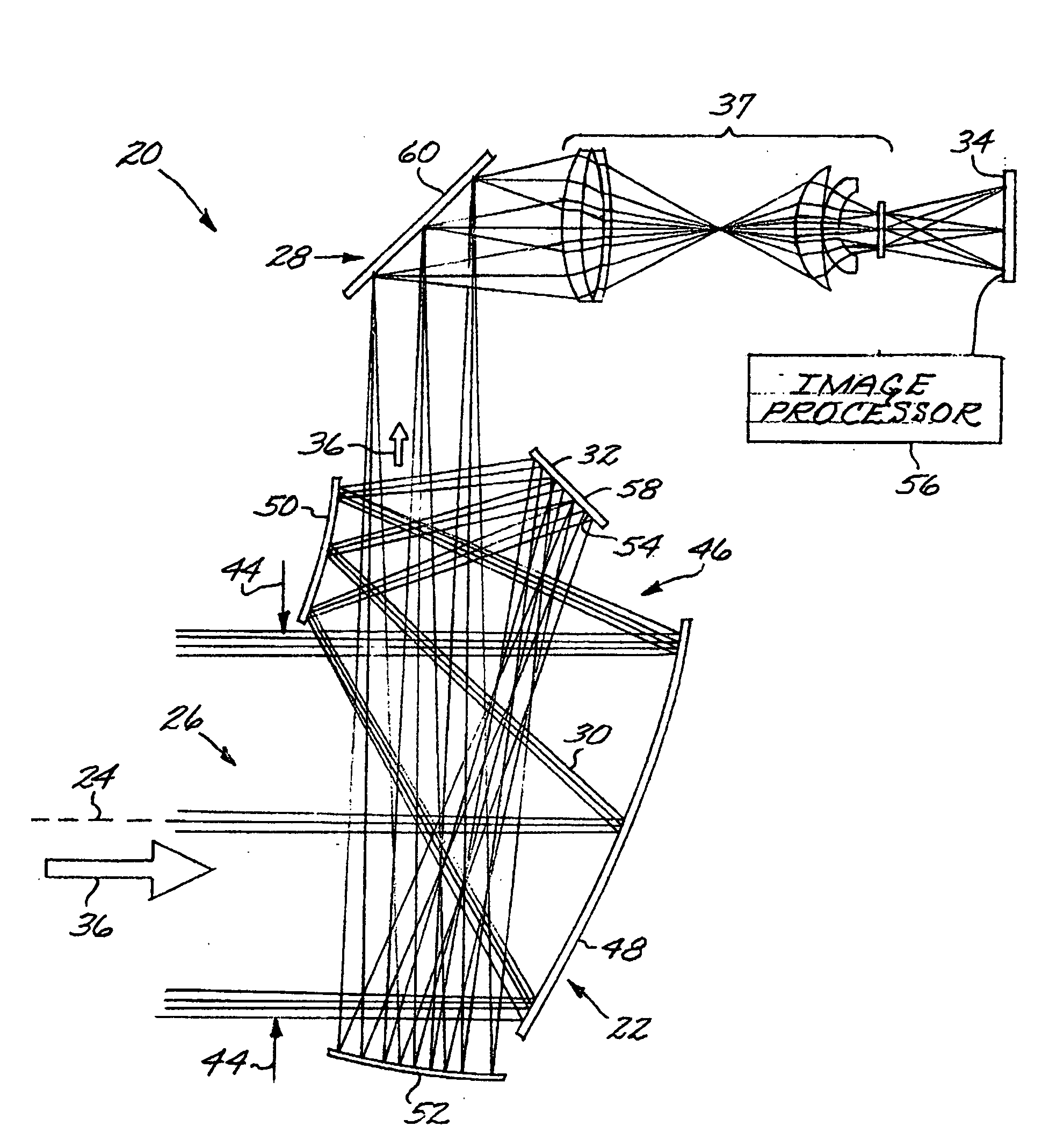 Common-aperture optical system incorporating a light sensor and a light source