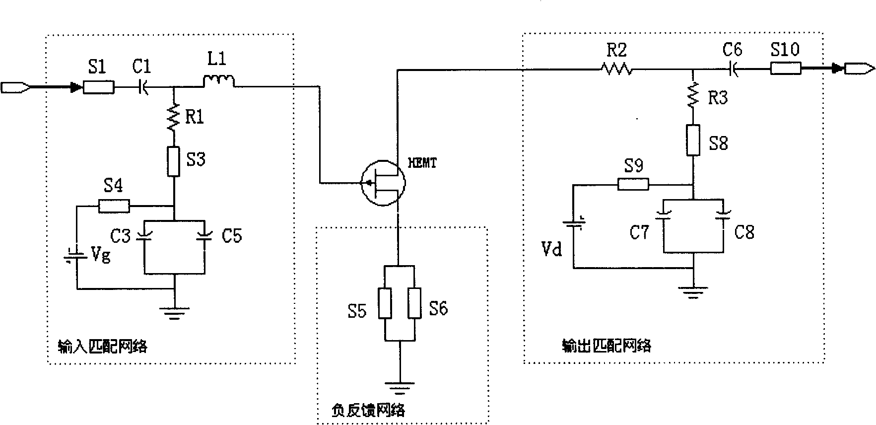 Low temperature and low noise factor amplifying circuit