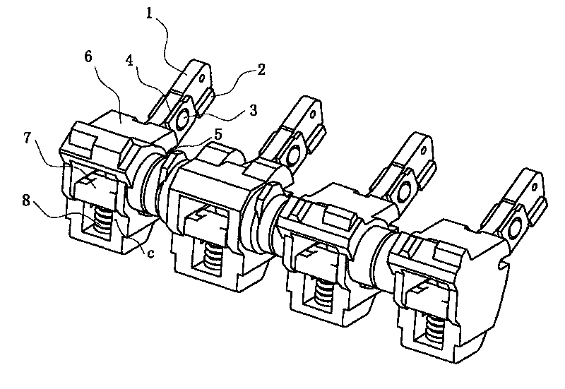 Circuit breaker contact with self-locking function