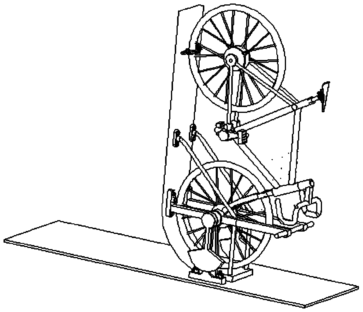 A bicycle vertical parking device