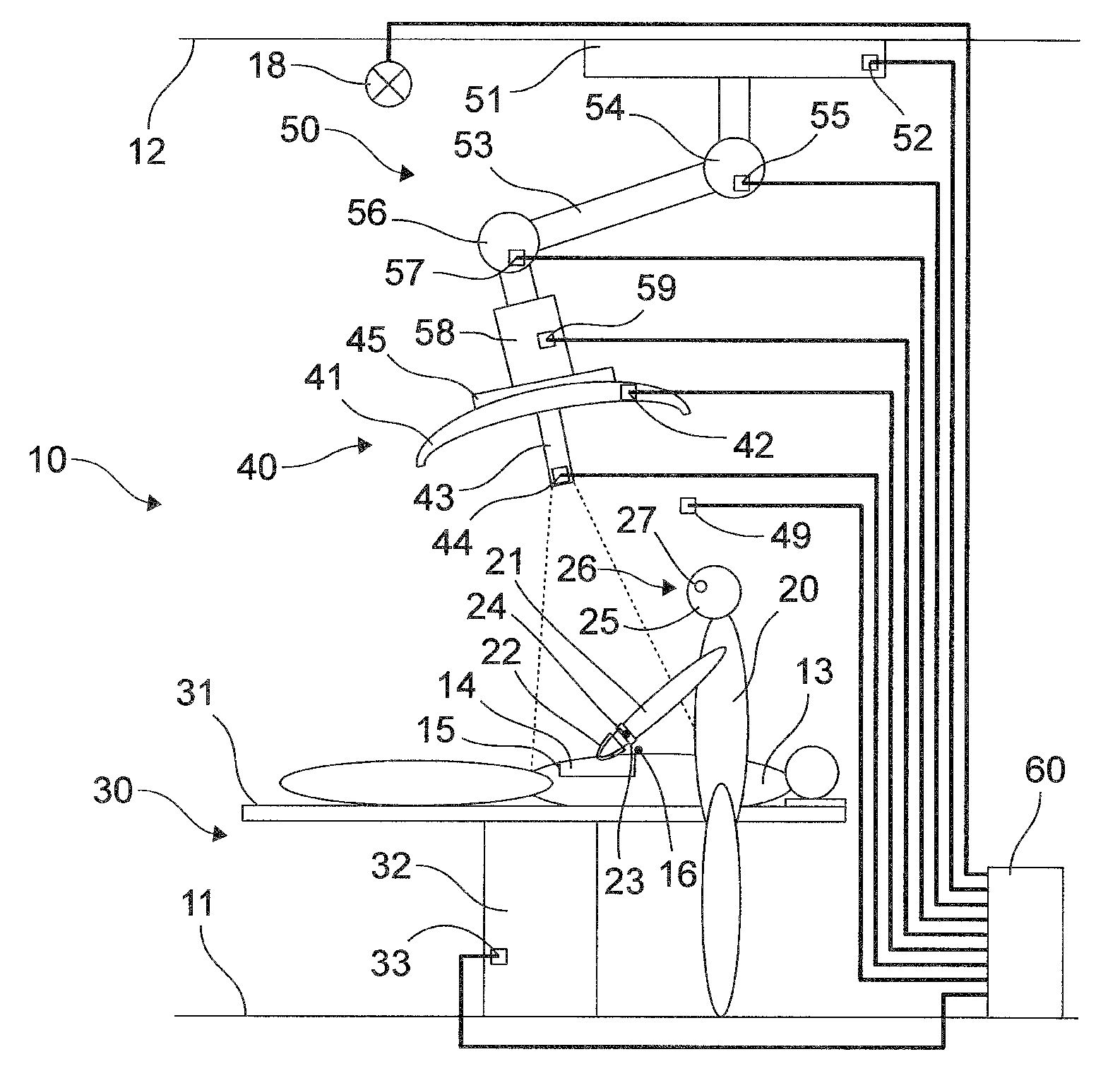 Control system and method to operate an operating room lamp