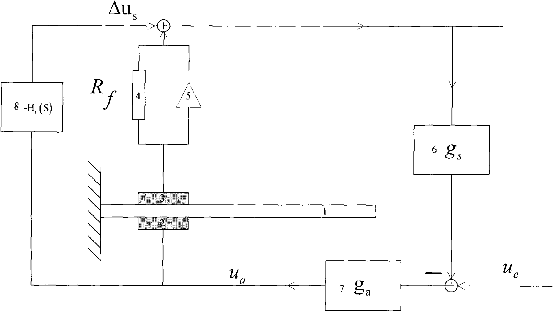 Piezoelectric structure damping control electronic compensation method