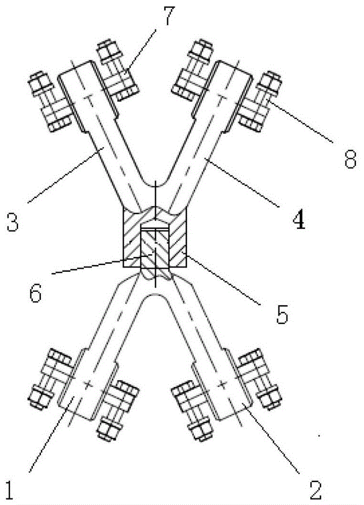 A kind of x-type thrust rod, rear suspension assembly and vehicle