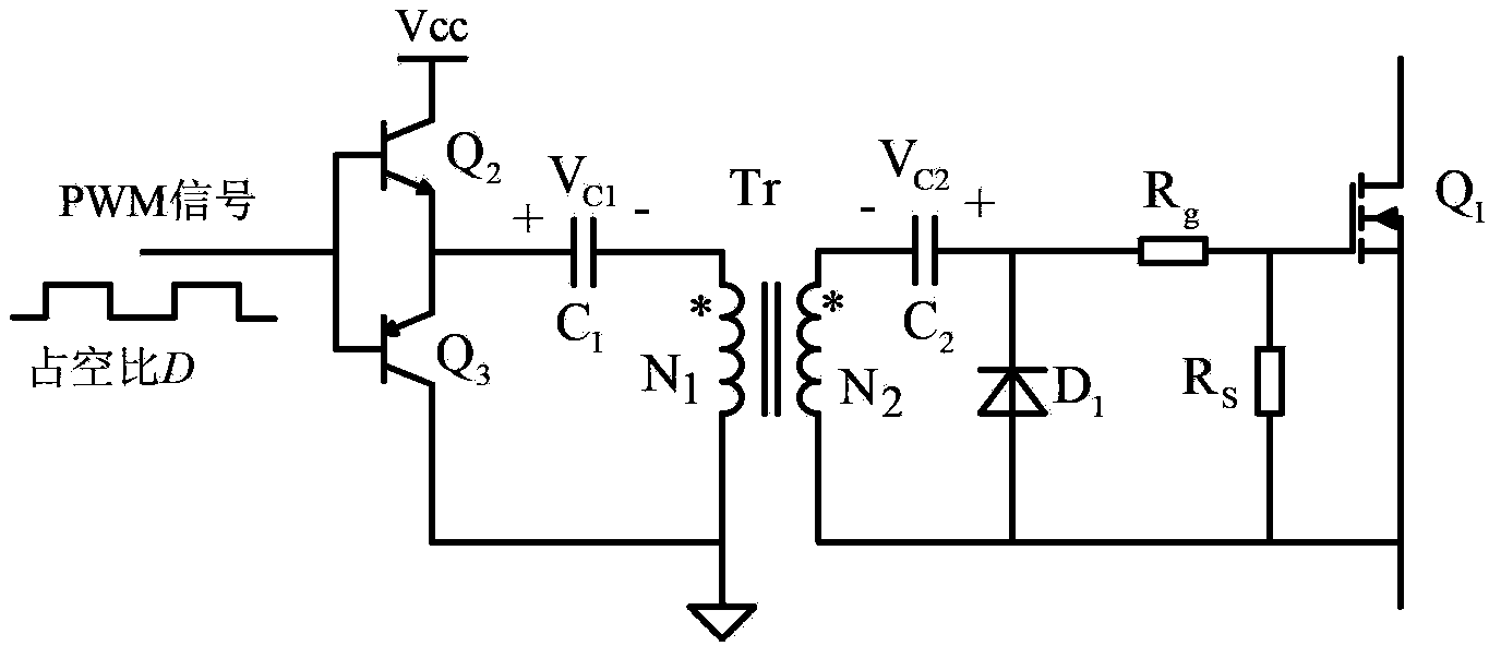 Power switch device pulse transformer isolation driving circuit