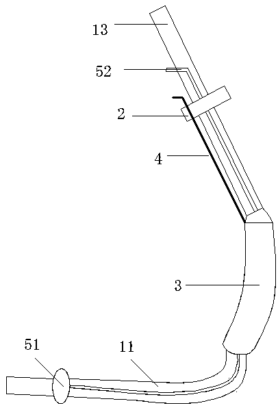 Oral cavity section fixed type tracheal catheter