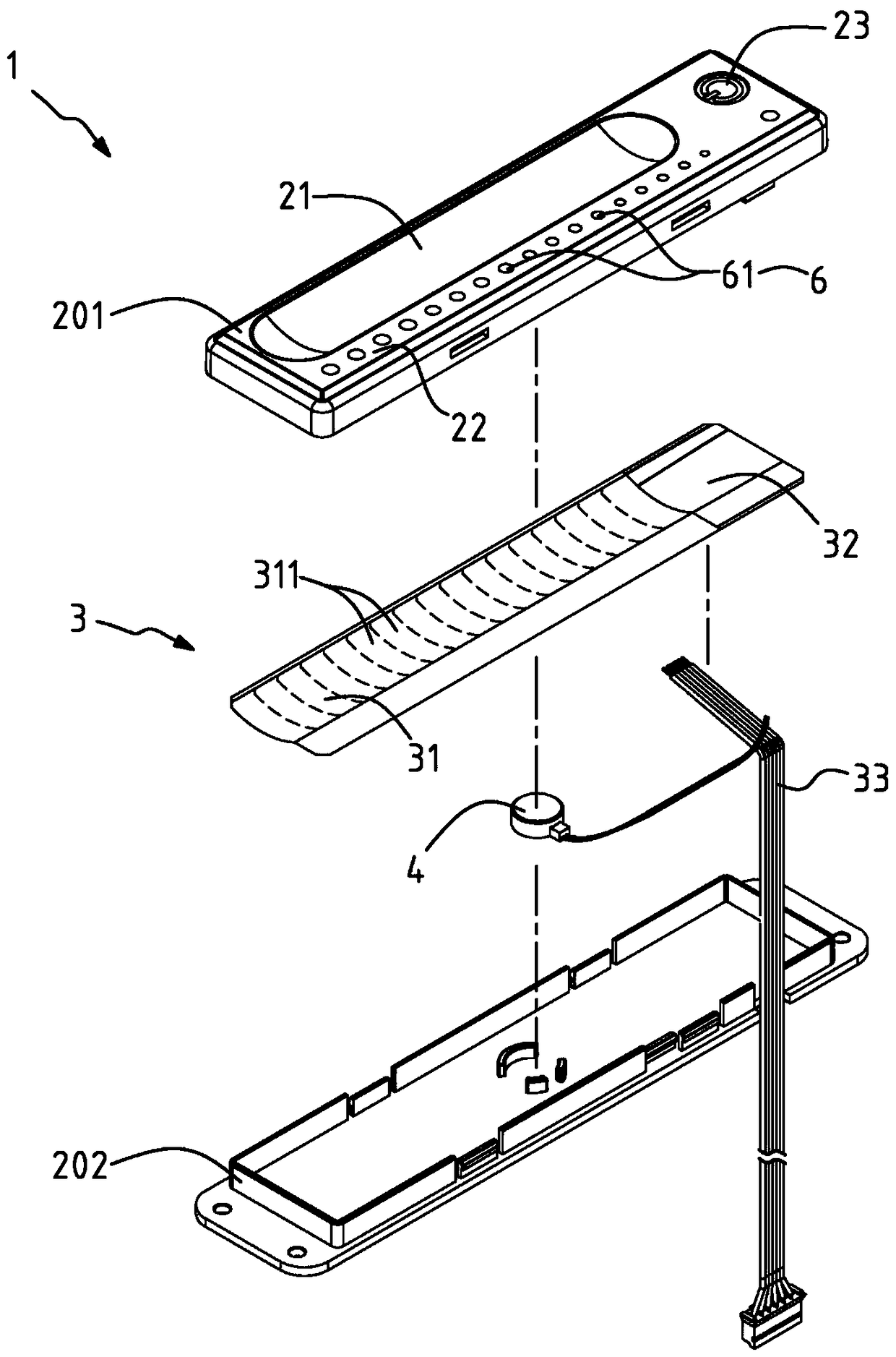 Linear touch control switch