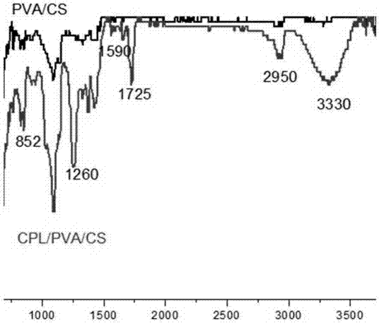 Preparation method of captopril-loading polyvinyl alcohol-chitosan nanometer fiber