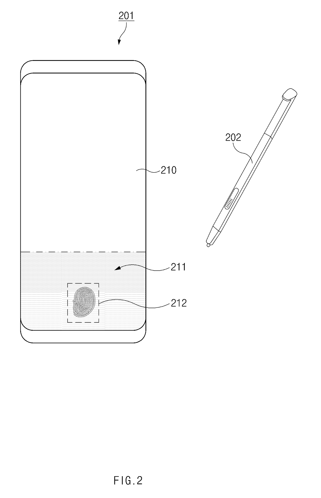 Electronic device including module mounted in sunken area of layer