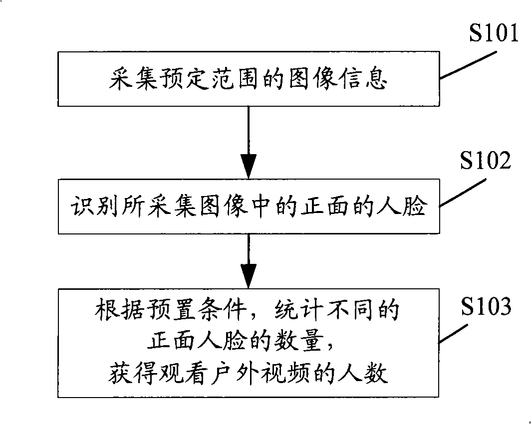 Method and system for number of outdoor video receiving people statistic