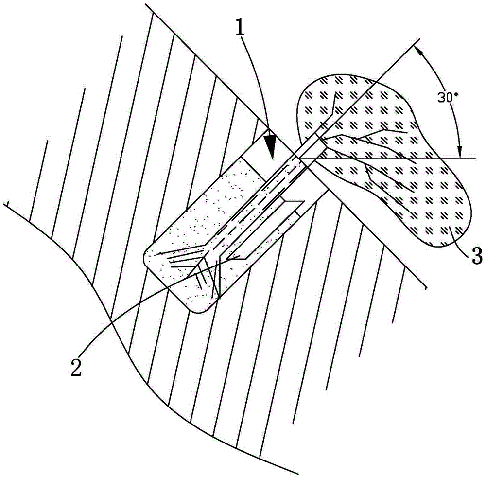 Slope pressing belt greening method