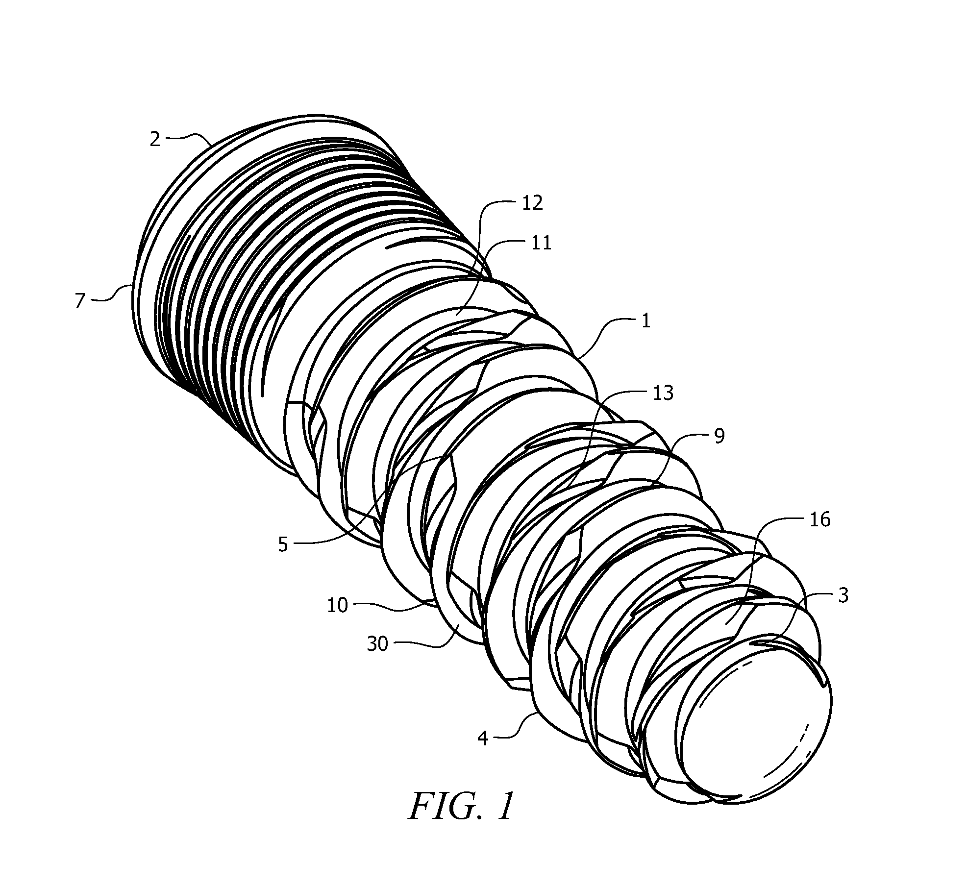 Self-Clearing Self-Cutting Implant