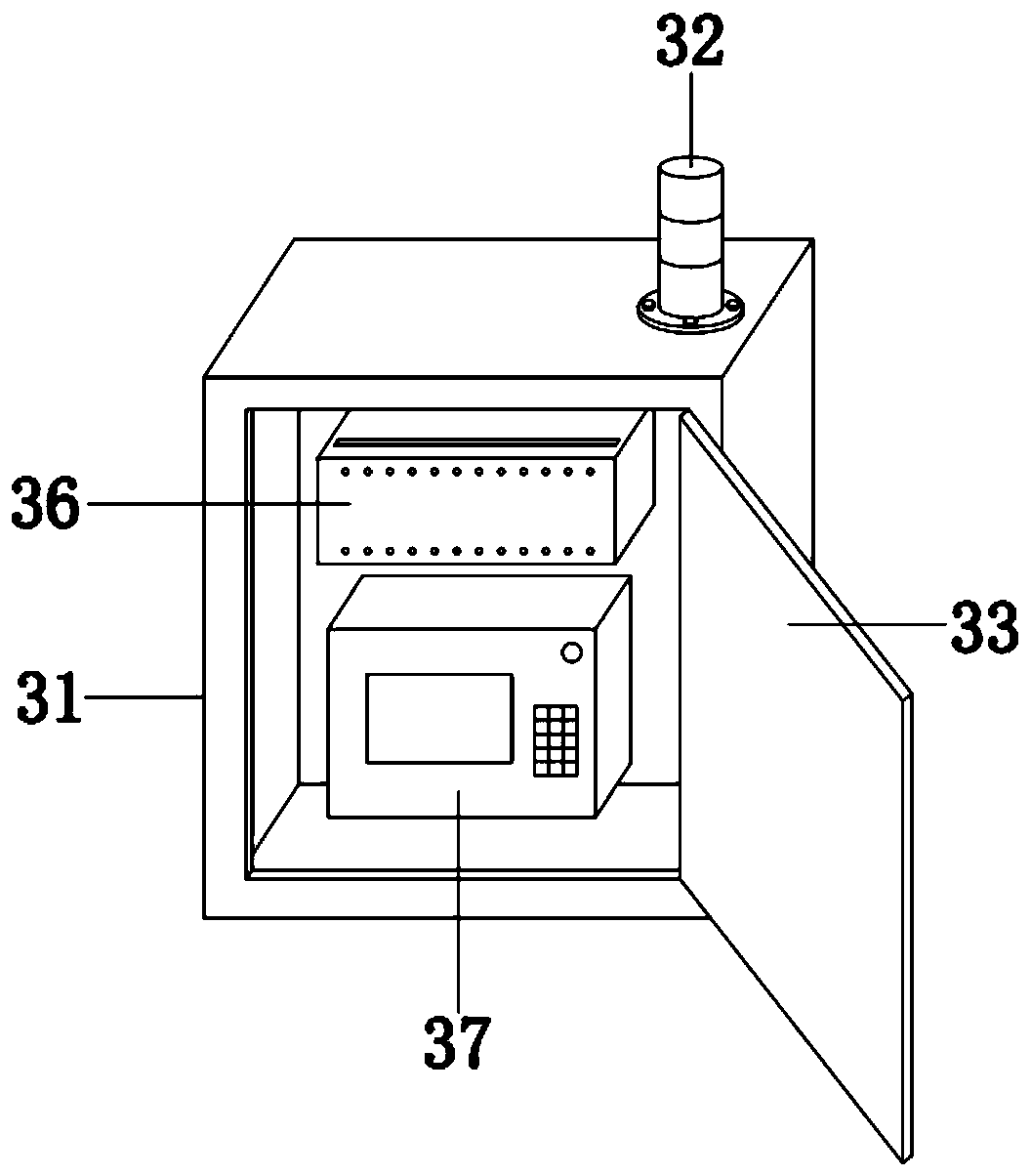 Karst subsidence area water level red line monitoring and early warning device and method