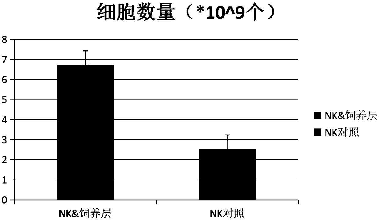 Preparation method of portable feeding layer for stimulating NK cell proliferation and differentiation