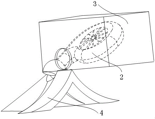 Snow plow with thermal turbine snow blower