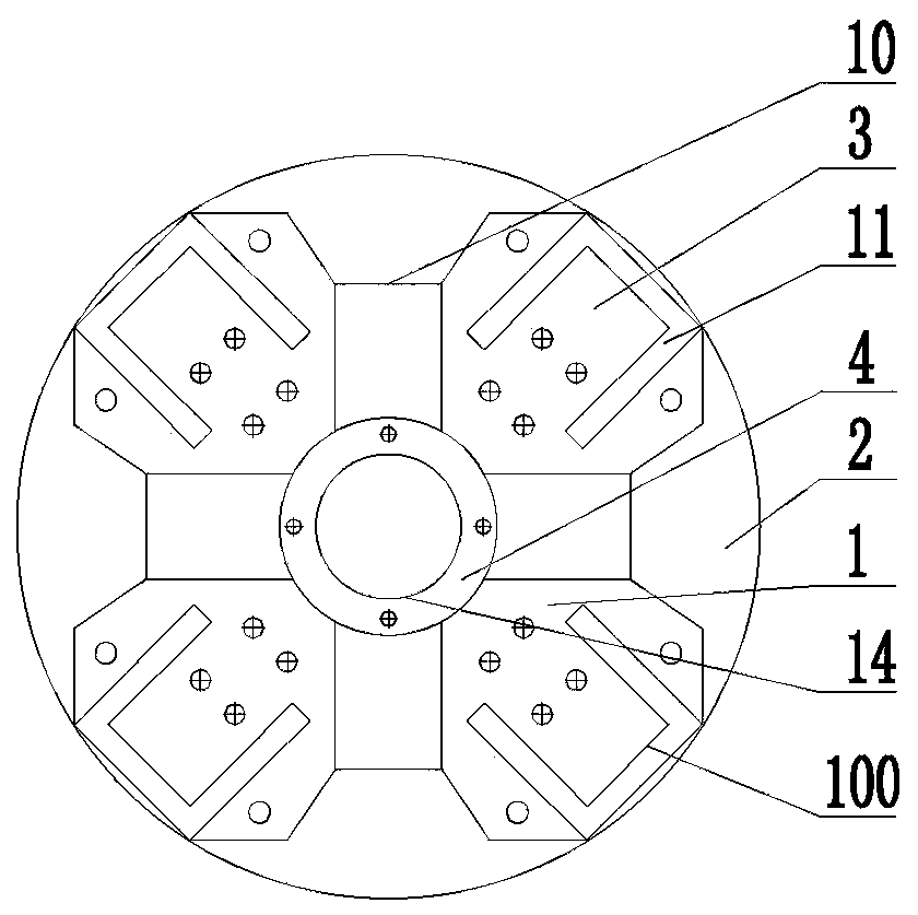 A combined tooling for processing a variable-diameter cylinder on a heavy-duty floor lathe