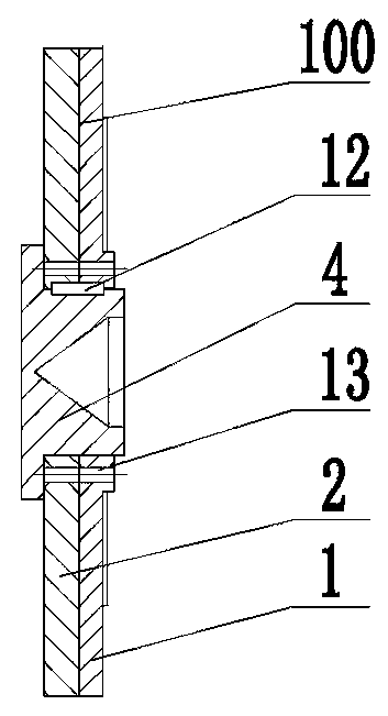 A combined tooling for processing a variable-diameter cylinder on a heavy-duty floor lathe