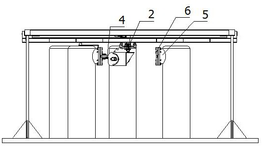 A suspension device for disassembling and assembling manhole cover of chemical equipment