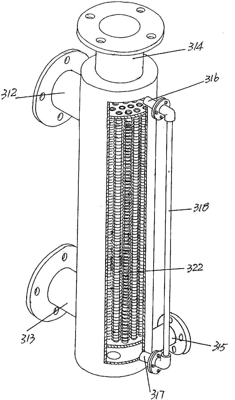 Evaporated liquor flooded type phase-change heat transfer device for oil-immersed transformer