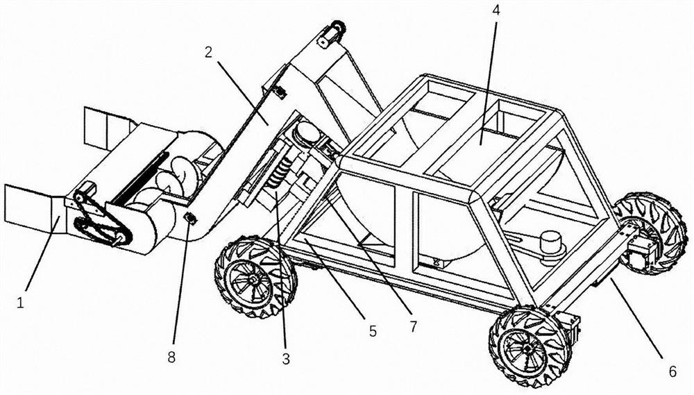 Automatic avoidance farm excrement cleaning and collecting robot