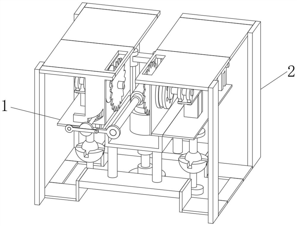 Machining device capable of being adjusted at multiple angles