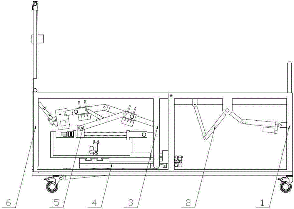 Lower limb rehabilitation training bed