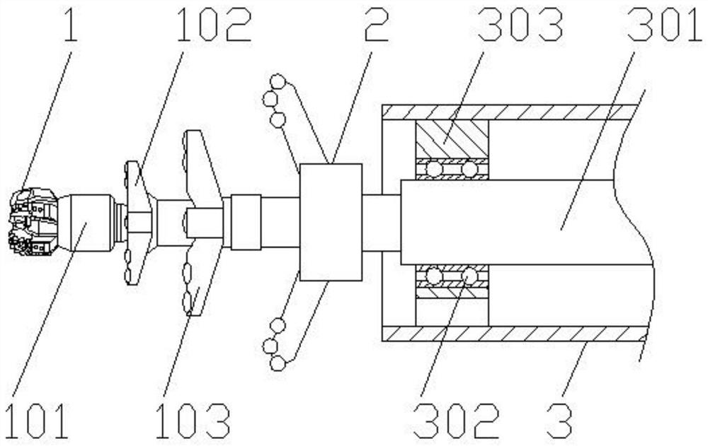 Soft coal seam one-time hole forming while-drilling casing device