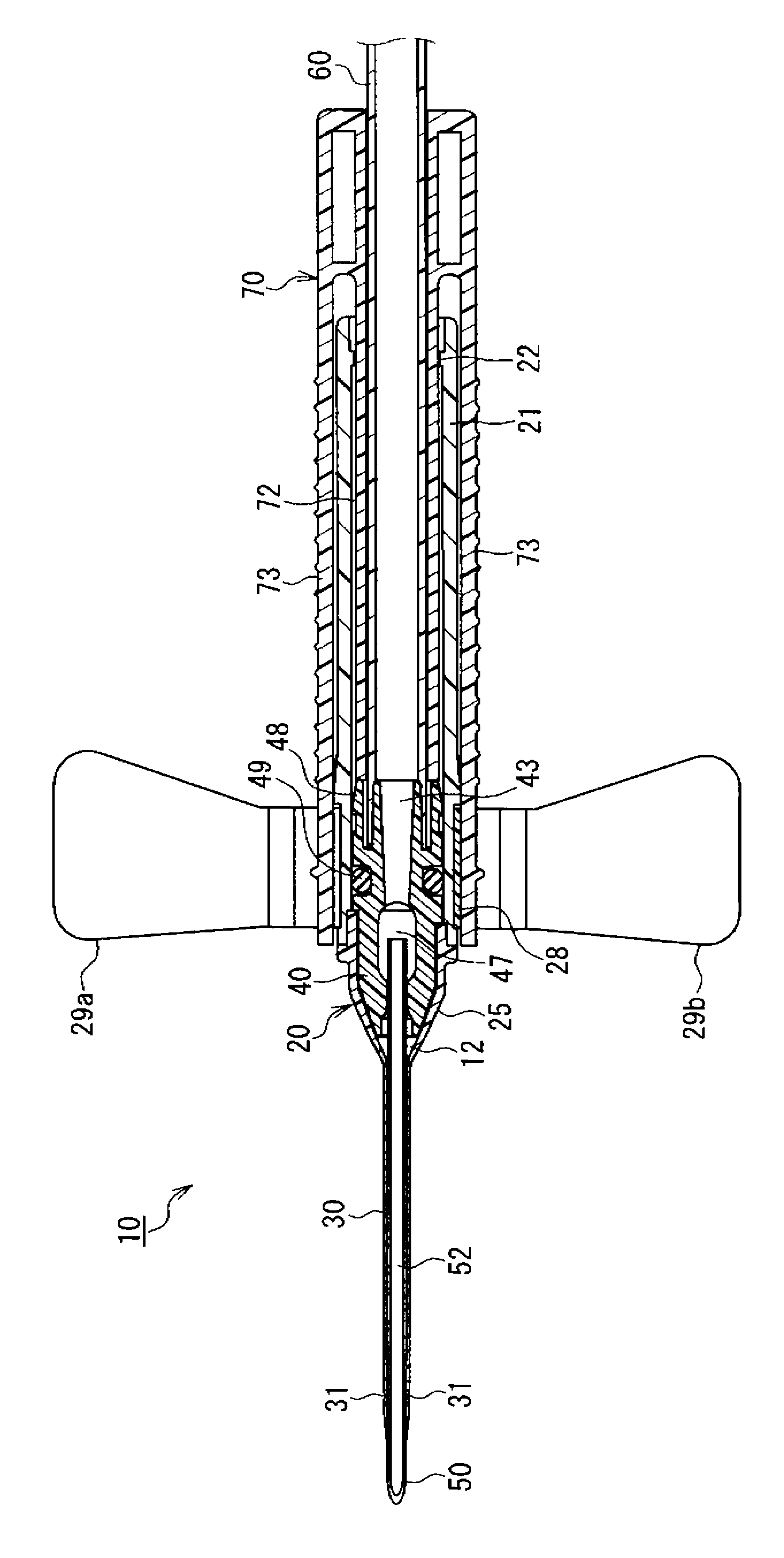 Indwelling needle device