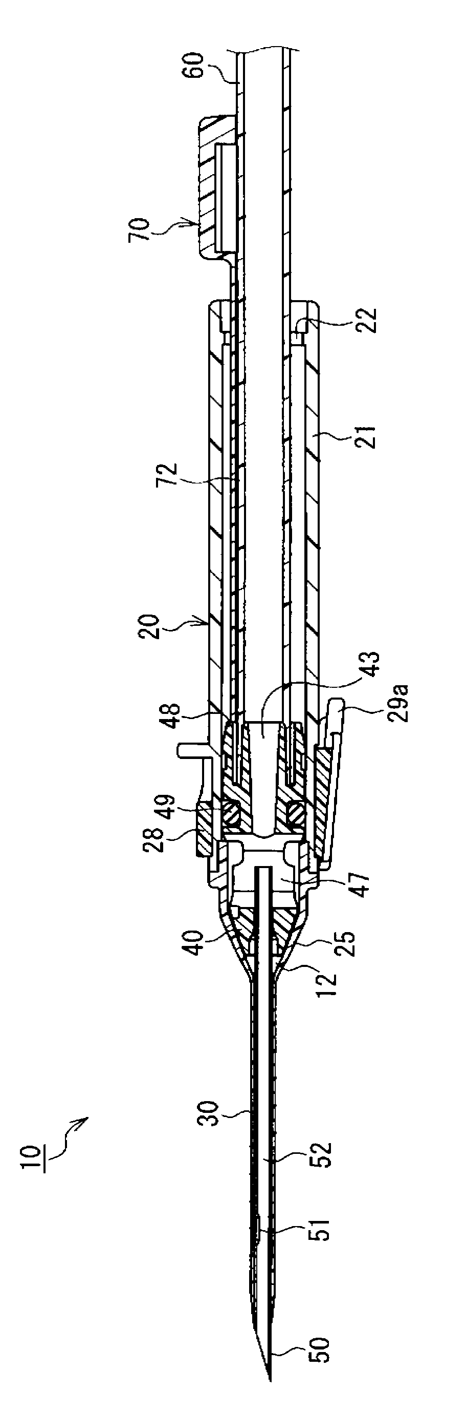 Indwelling needle device