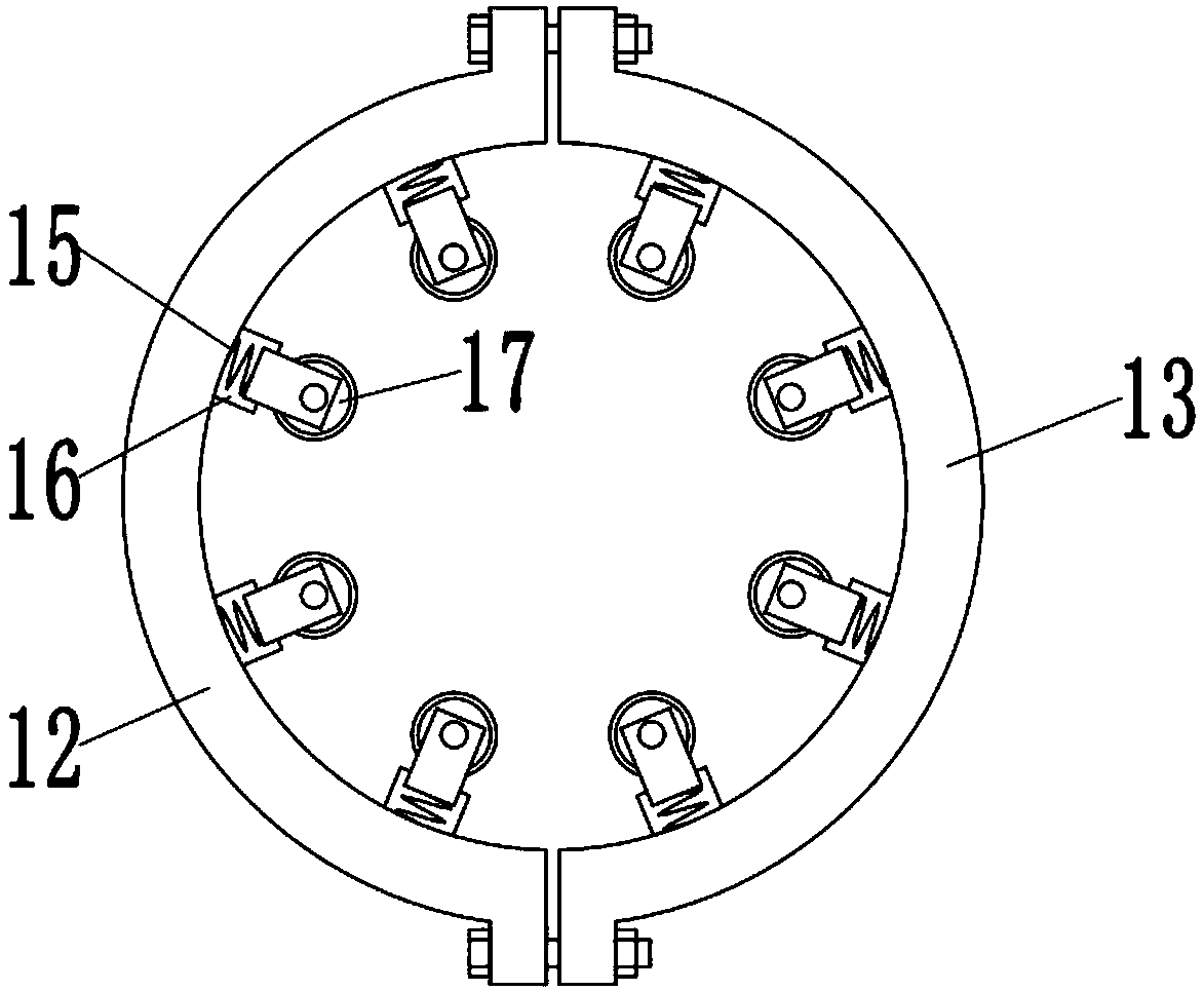 Clinging type fixed-point rust removal device for street lamp pole