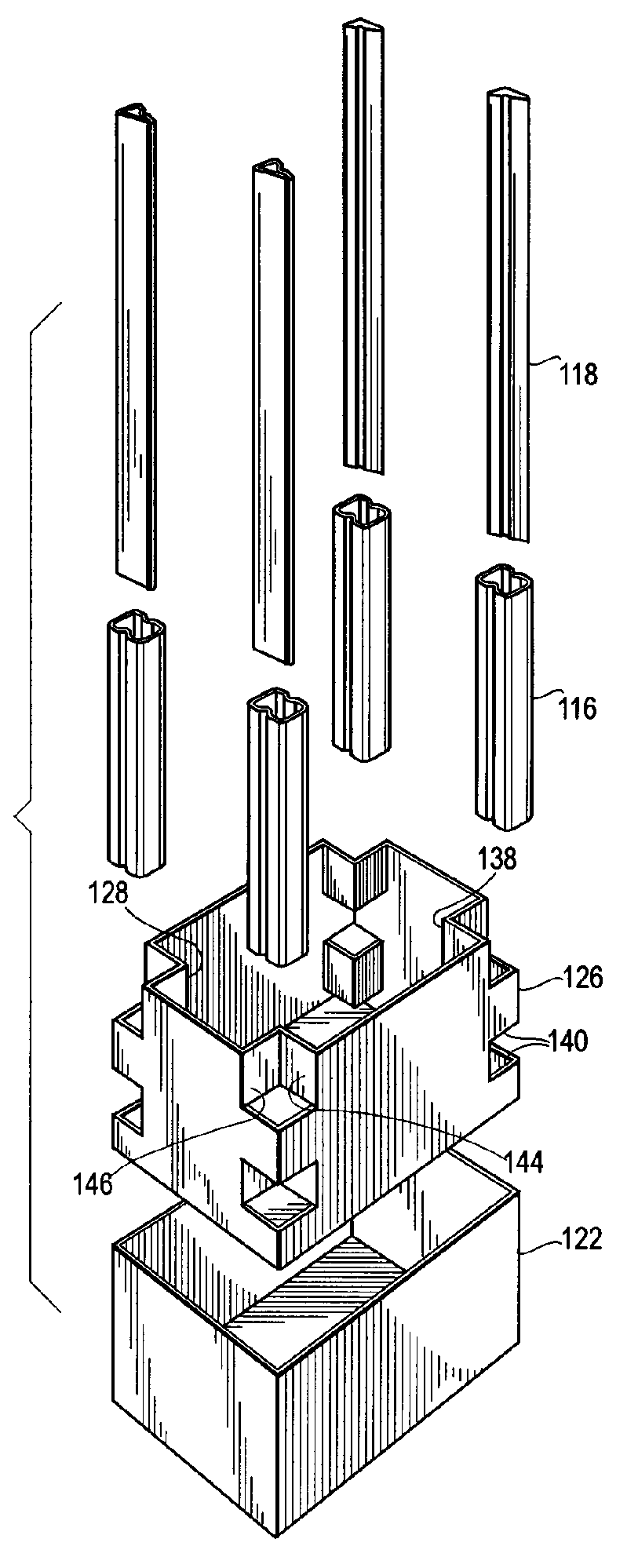 Base for post in post product packaging and display system