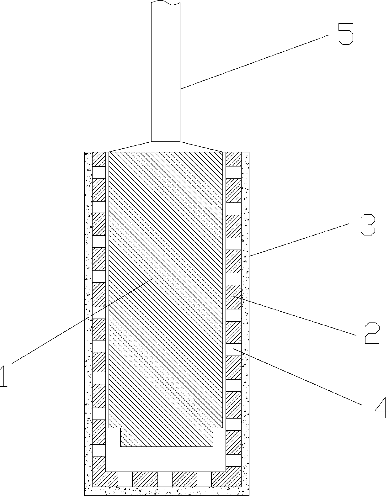 Device for measuring internal humidity of concrete and arrangement method thereof