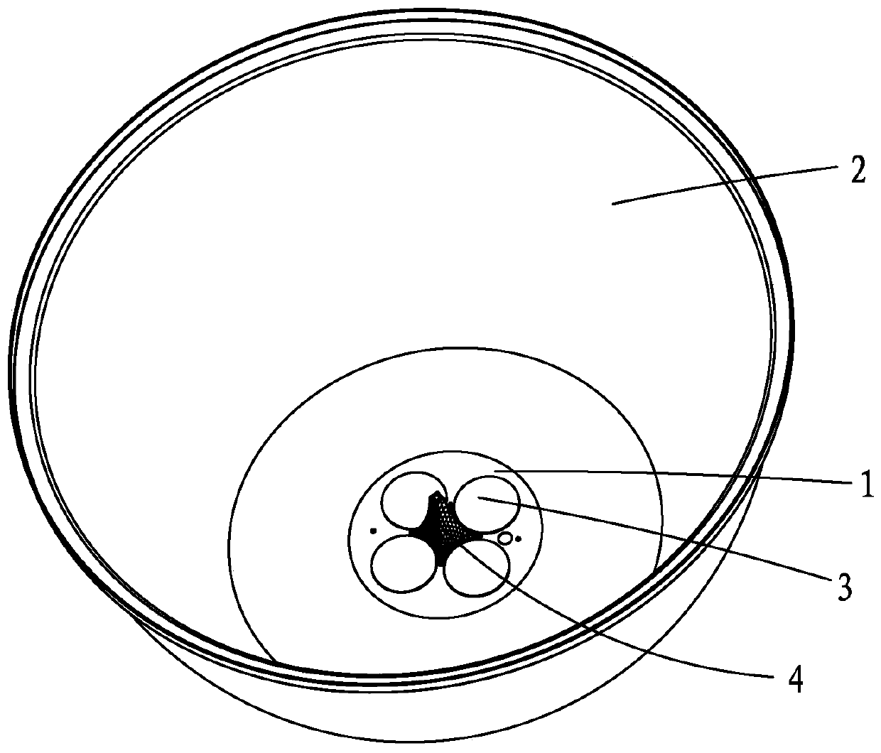 Lamp capable of eliminating light distribution defects of multiple COB light sources and reflecting cup and method thereof