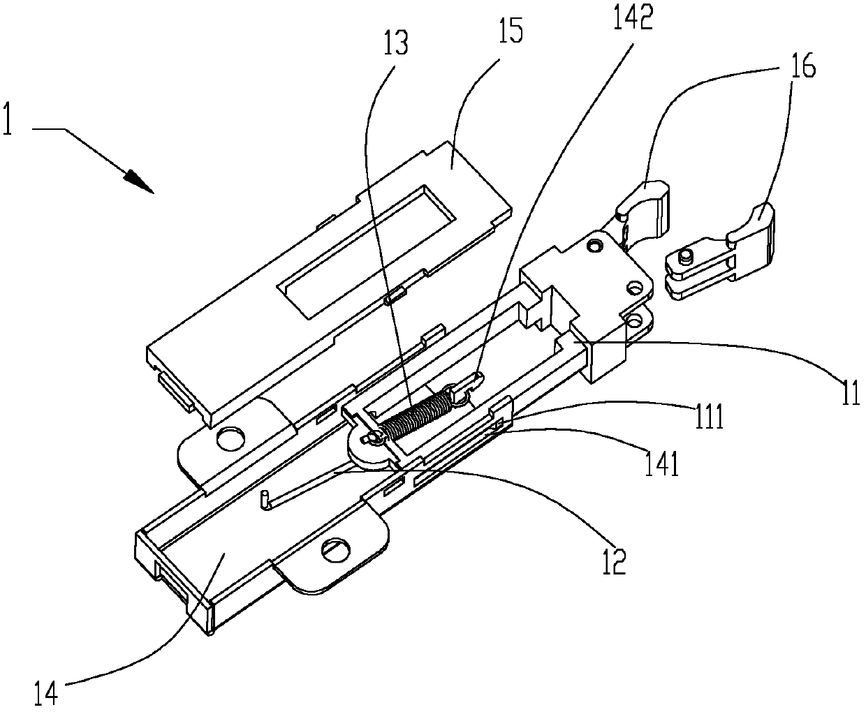 Hook mechanism assembly, waterproof telescopic antenna mechanism and electronic device