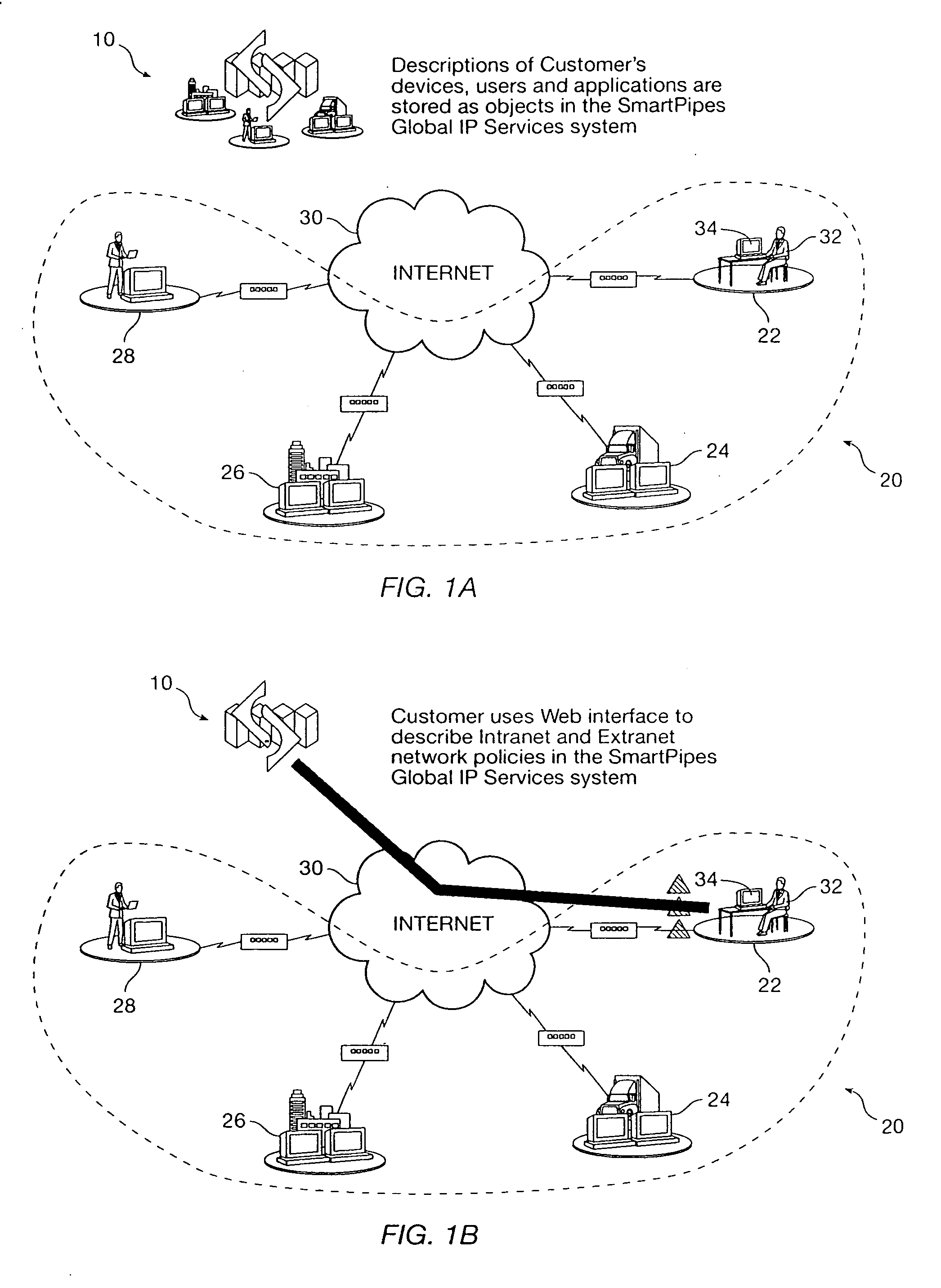 Selection and storage of policies in network management