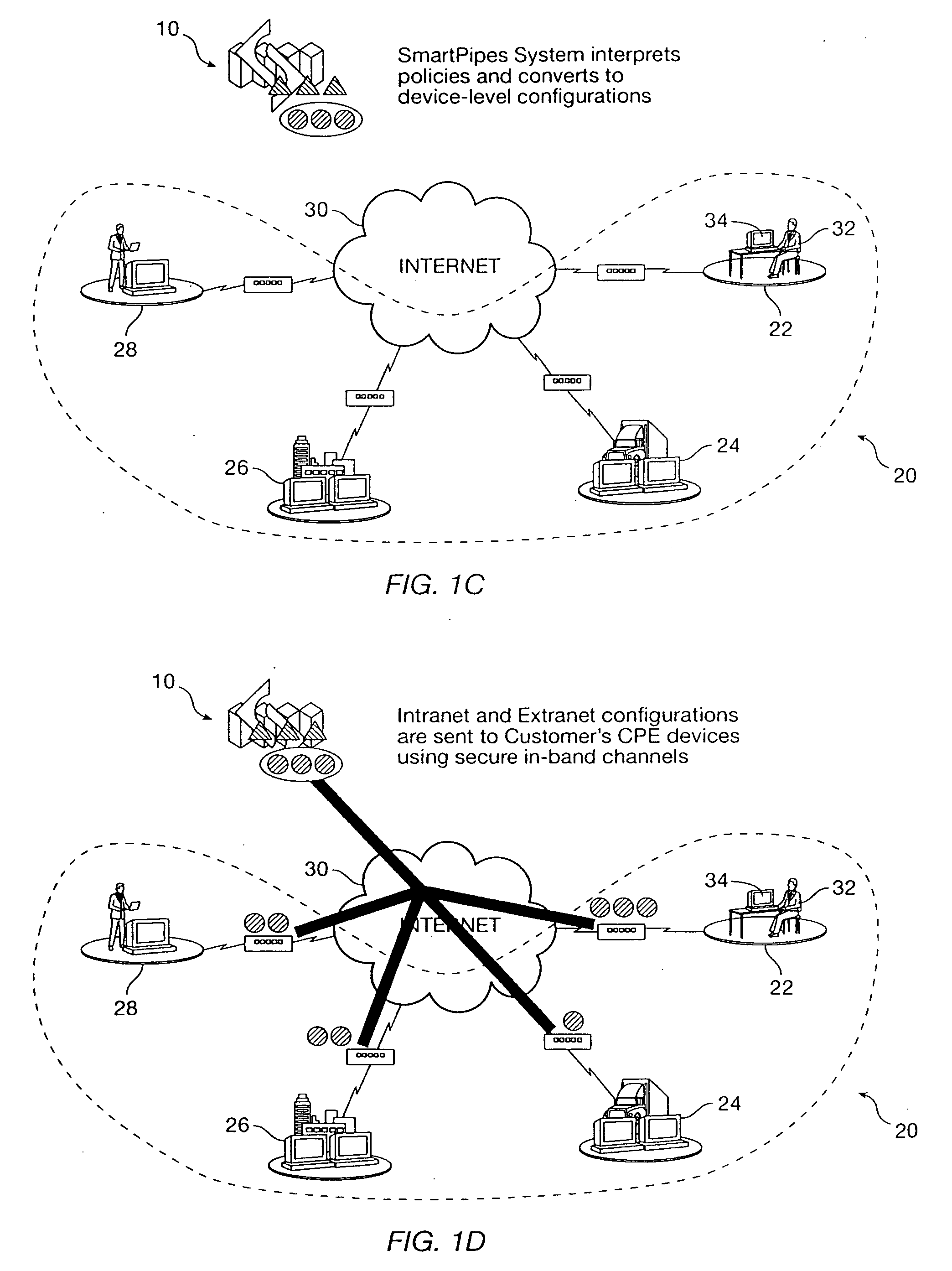 Selection and storage of policies in network management