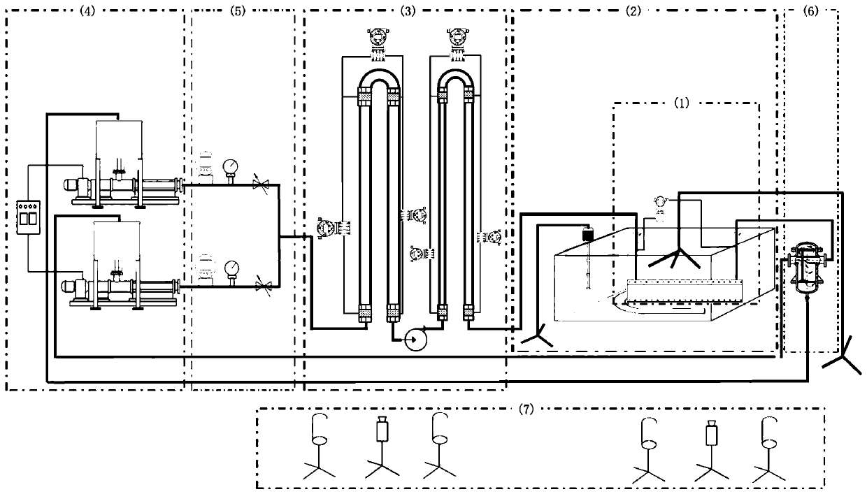 Whole-course visualized self-supporting fracturing technology study device