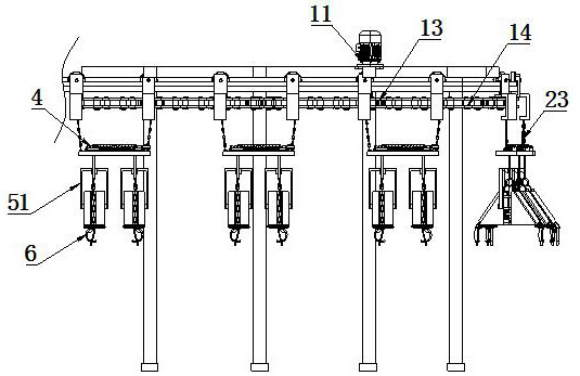 Efficient loader sheet metal parts transfer device