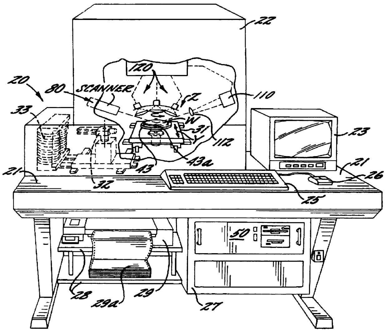 Wafer inspection system for distinguishing pits and particles