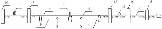 Mixing interference distributed optical fiber-based leakage detection device for underwater long-distance pipeline