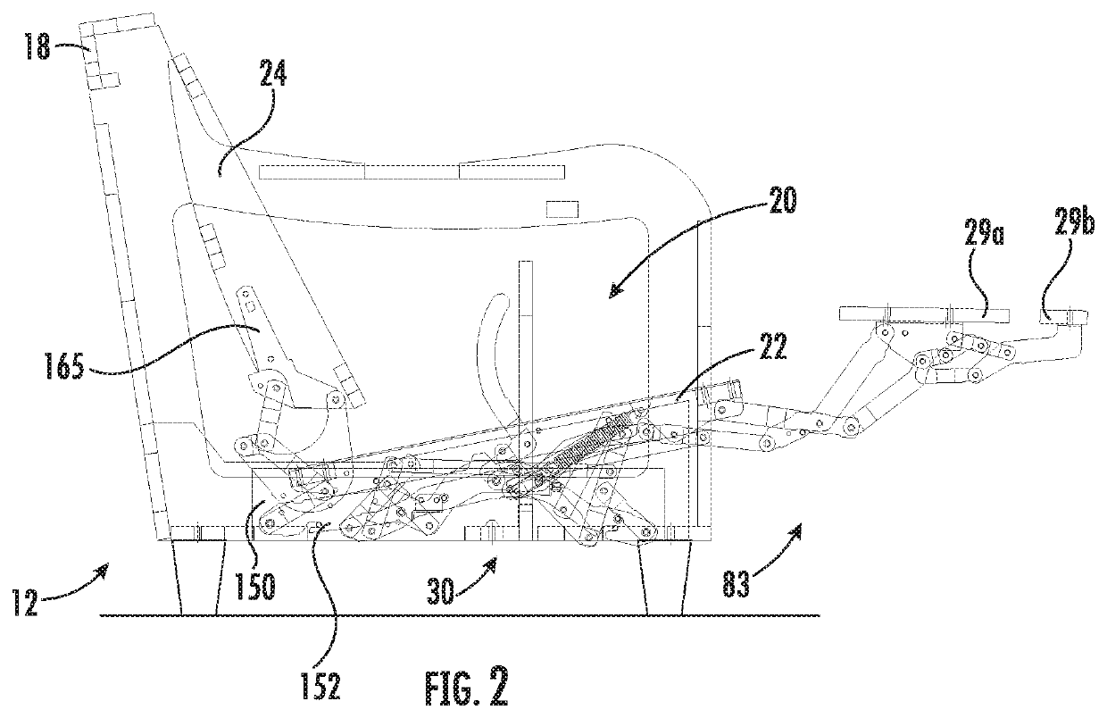 Reclining seating unit with wall-proximity capability